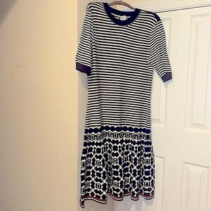 Flattering Ferragamo Drop Waist Dress - perfect for summer nights!